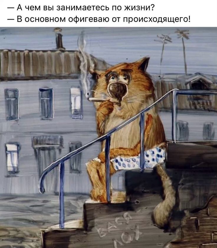 — А чем вы занимаетесь по жизни?
— В основном офигеваю от происходящего!