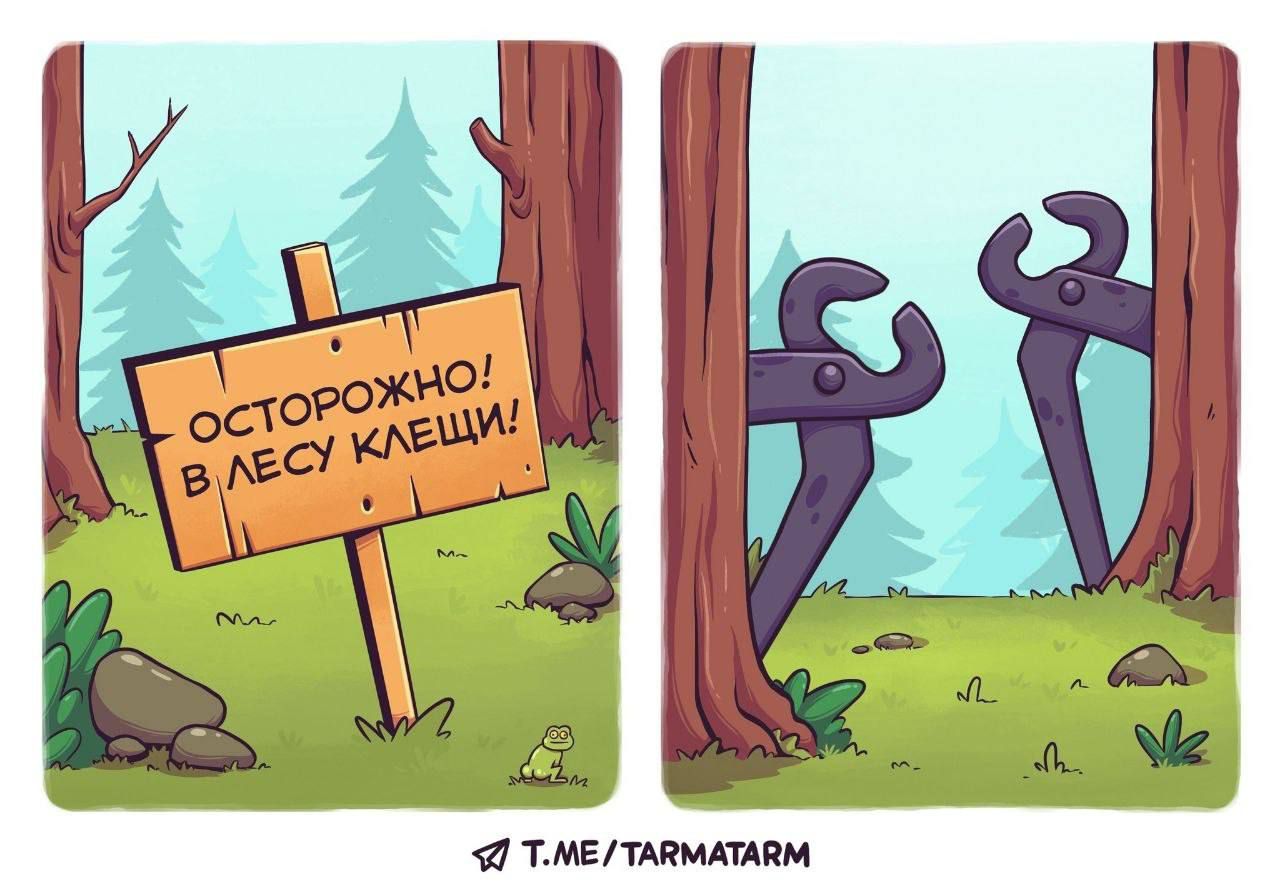 ОСТОРОЖНО! В ЛЕСУ КЛЕЩИ!
