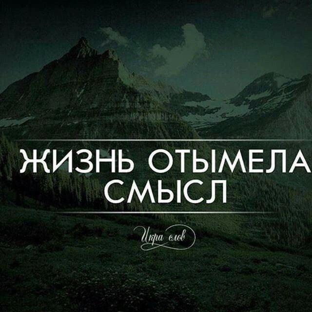 ЖИЗНЬ ОТЫМЕЛА СМЫСЛ