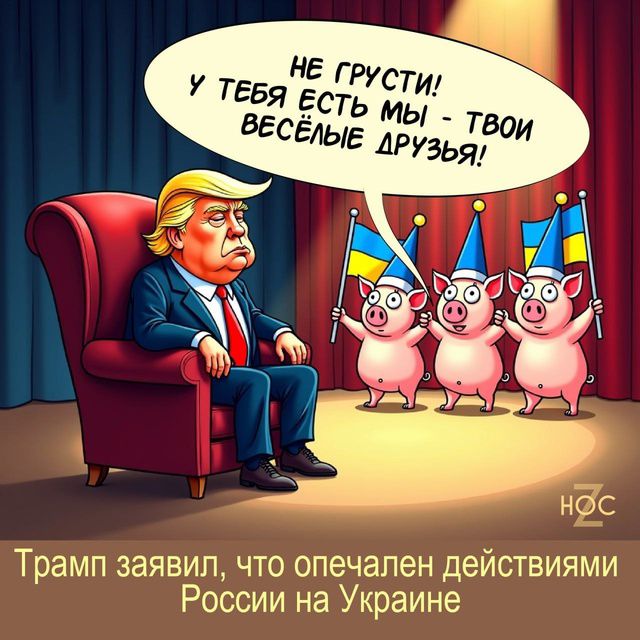 НЕ ГРУСТИ! У ТЕБЯ ЕСТЬ МЫ - ТВОИ ВЕСЁЛЫЕ ДРУЗЬЯ! Трамп заявил, что опечален действиями России на Украине