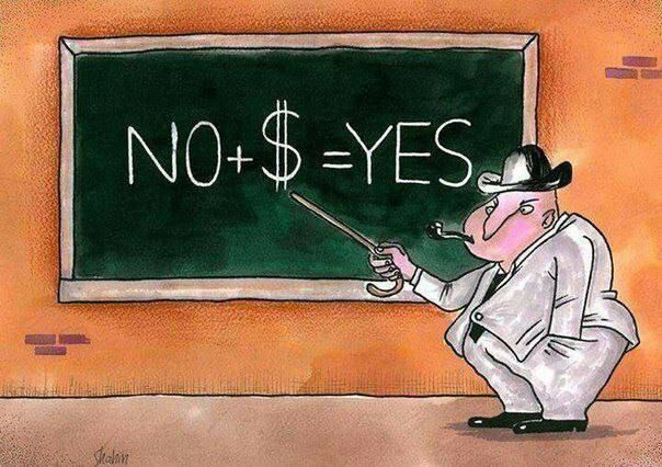 NO + $ = YES