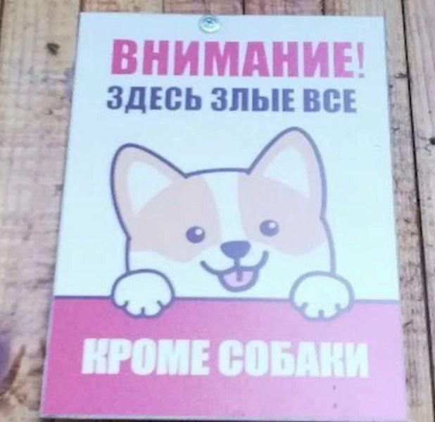 ВНИМАНИЕ! ЗДЕСЬ ЗЛЫЕ ВСЕ КРОМЕ СОБАКИ