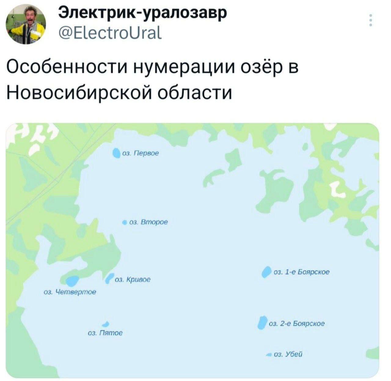 Особенности нумерации озёр в Новосибирской области