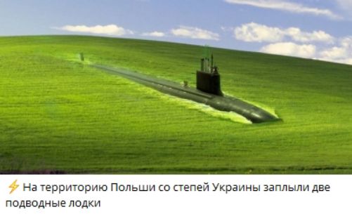 На территорию Польши со степей Украины заплыли две подводные лодки