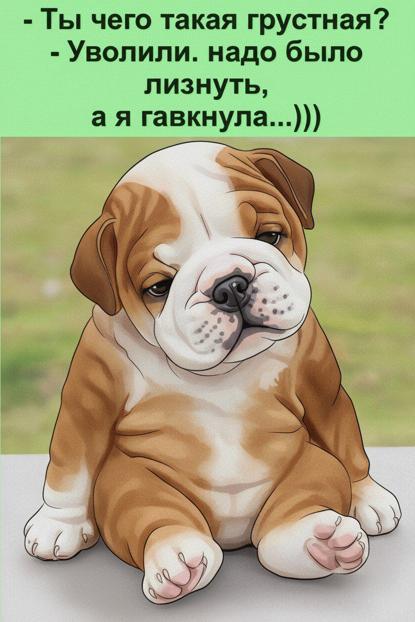 - Ты чего такая грустная?
- Уволили. надо было лизнуть, а я гавкнула...)))
