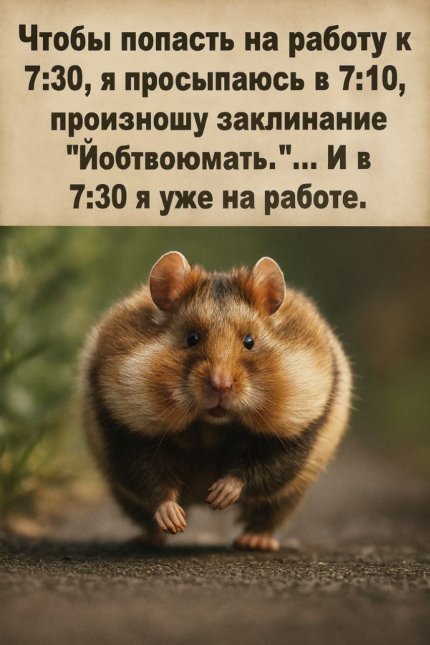 Чтобы попасть на работу к 7:30, я просыпаюсь в 7:10, произношу заклинание 
