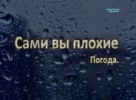 Сами вы плохие\nПогода.