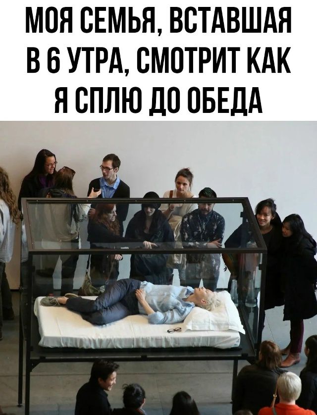 МОЯ СЕМЬЯ, ВСТАВШАЯ В 6 УТРА, СМОТРИТ КАК Я СПЛЮ ДО ОБЕДА
