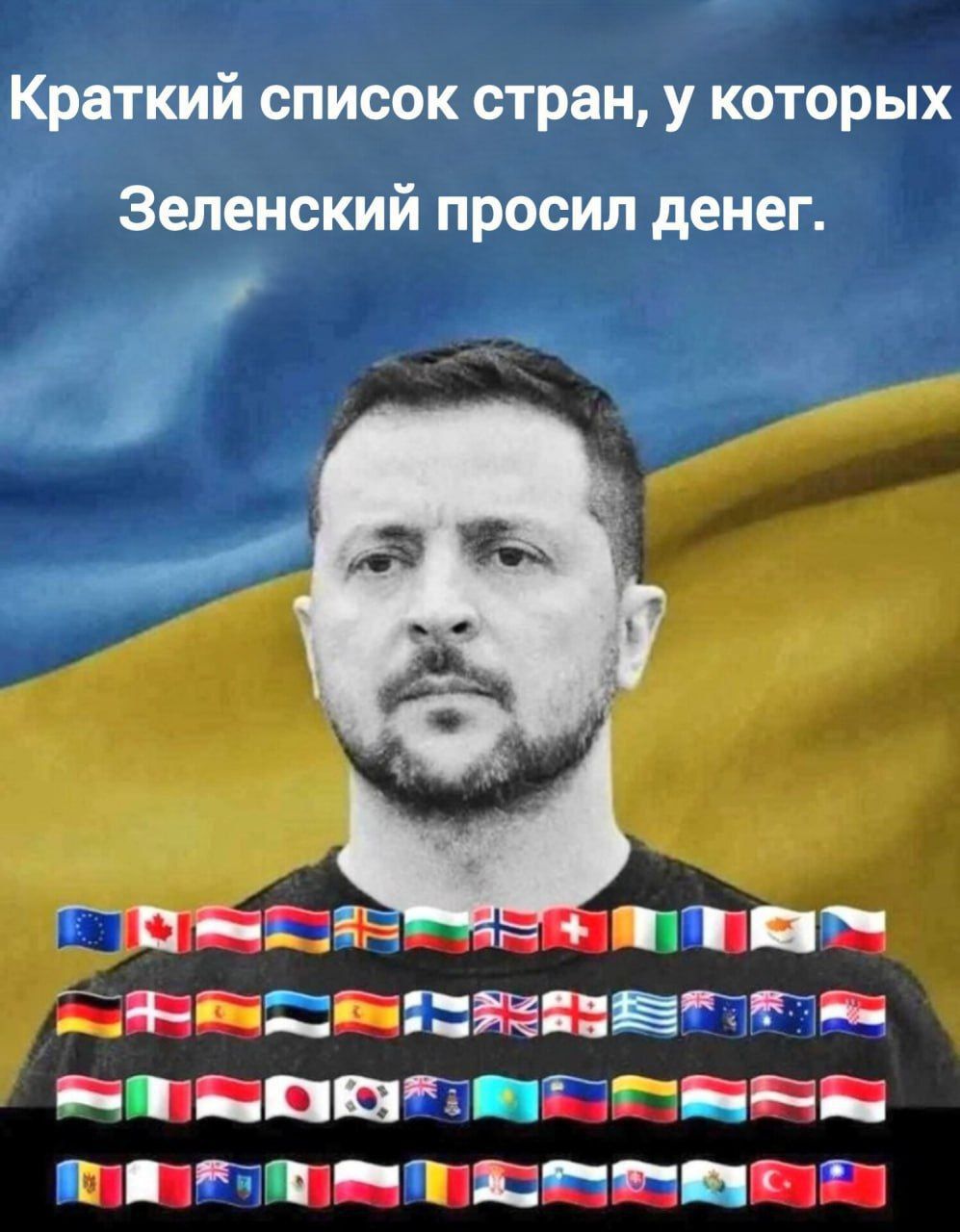 Краткий список стран, у которых Зеленский попросил денег.