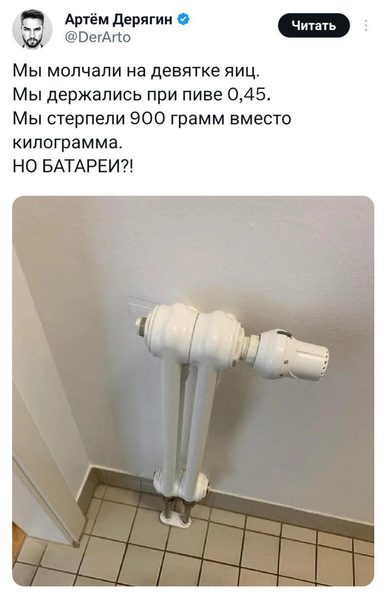 Мы молчали на девятке яиц. Мы держались при пиве 0,45. Мы стерпели 900 грамм вместо килограмма. НО БАТАРЕИ?!