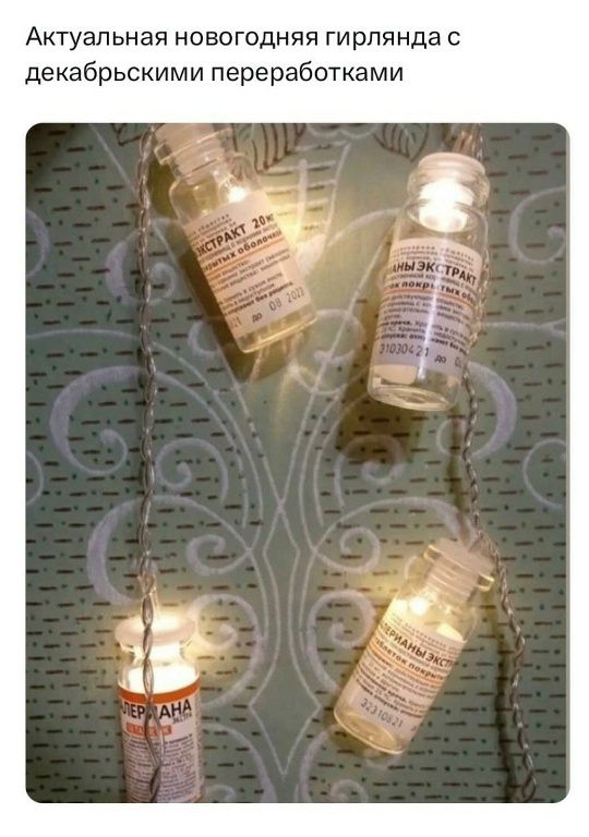 Актуальная новогодняя гирлянда с декабрьскими переработками