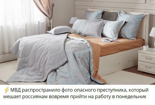 ⚡ МВД распространило фото опасного преступника, который мешает россиянам вовремя прийти на работу в понедельник