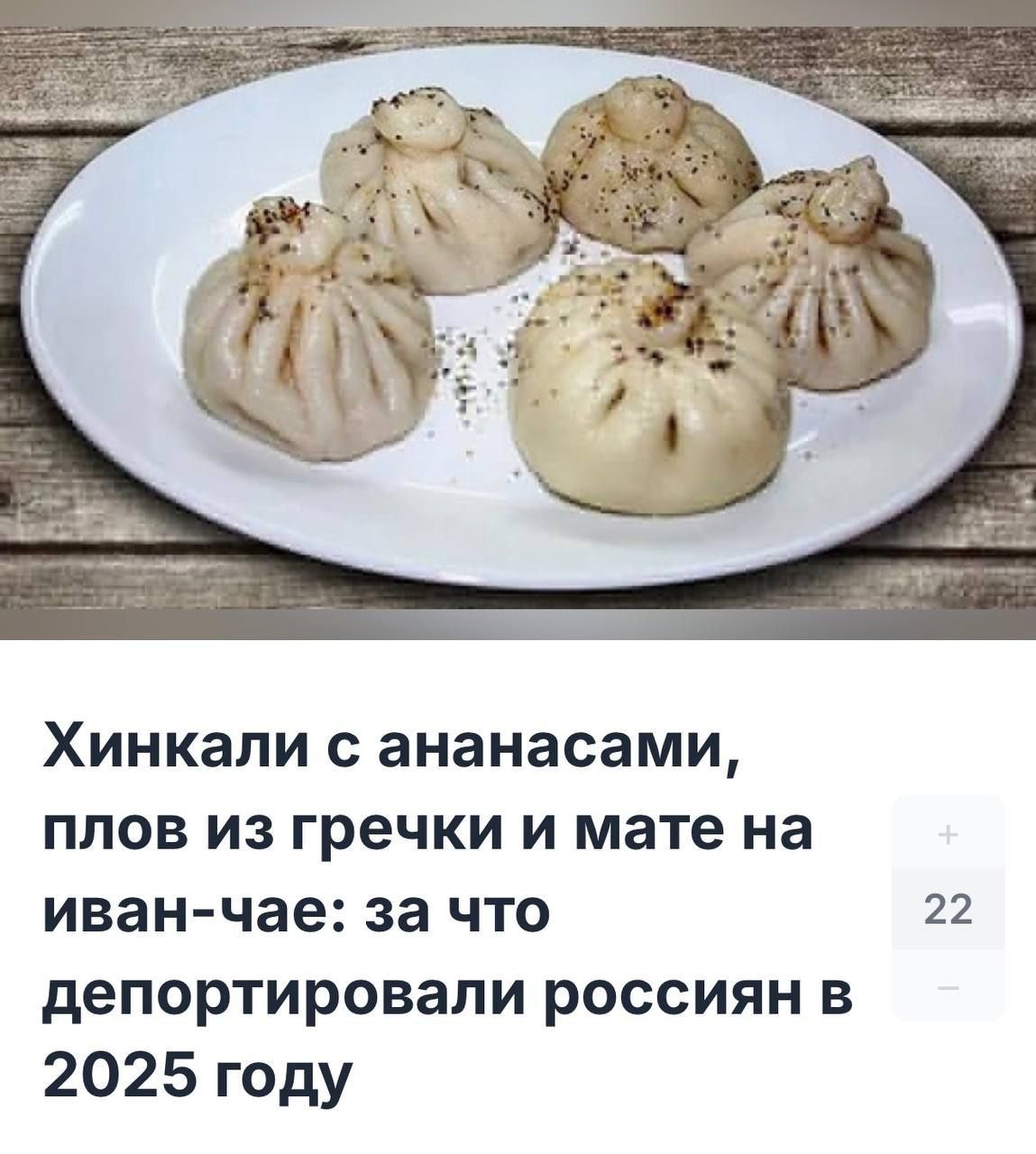 Хинкали с ананасами, плов из гречки и мате на Иван-че: за что депортировали россиян в 2025 году