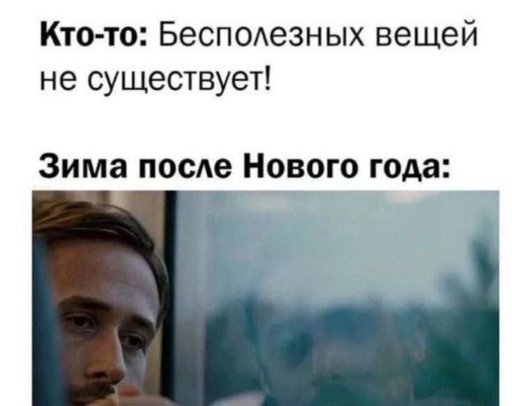 Кто-то: Бесполезных вещей не существует! Зима после Нового года: