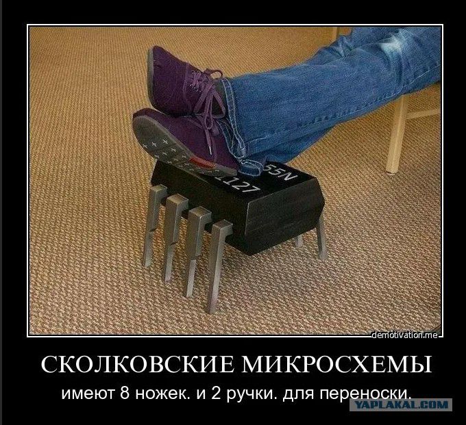 СКОЛКОВСКИЕ МИКРОСХЕМЫ имеют 8 ножек, и 2 ручки для переноски.