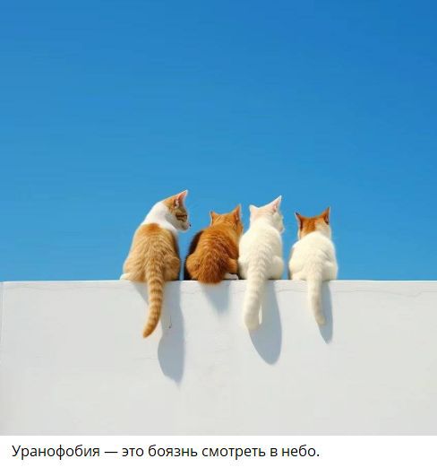 Уранофобия — это боязнь смотреть в небо.