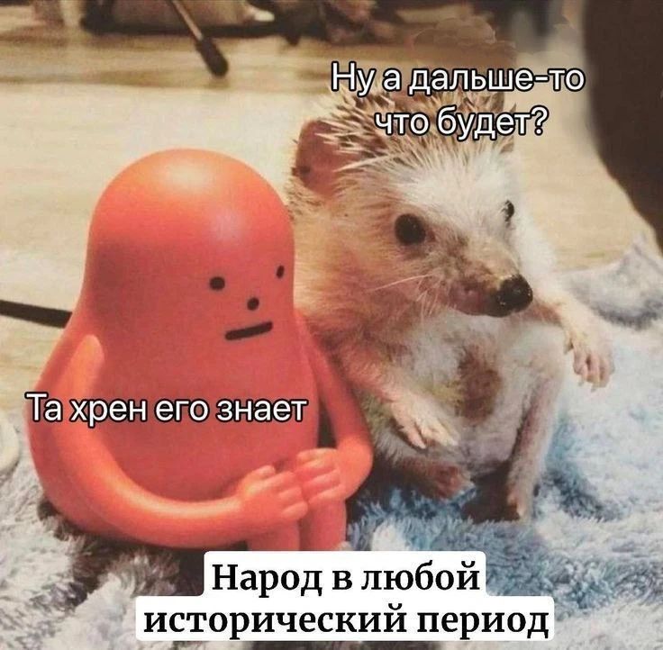 Ну а дальше-то что будет? Та хрен его знает Народ в любой исторический период