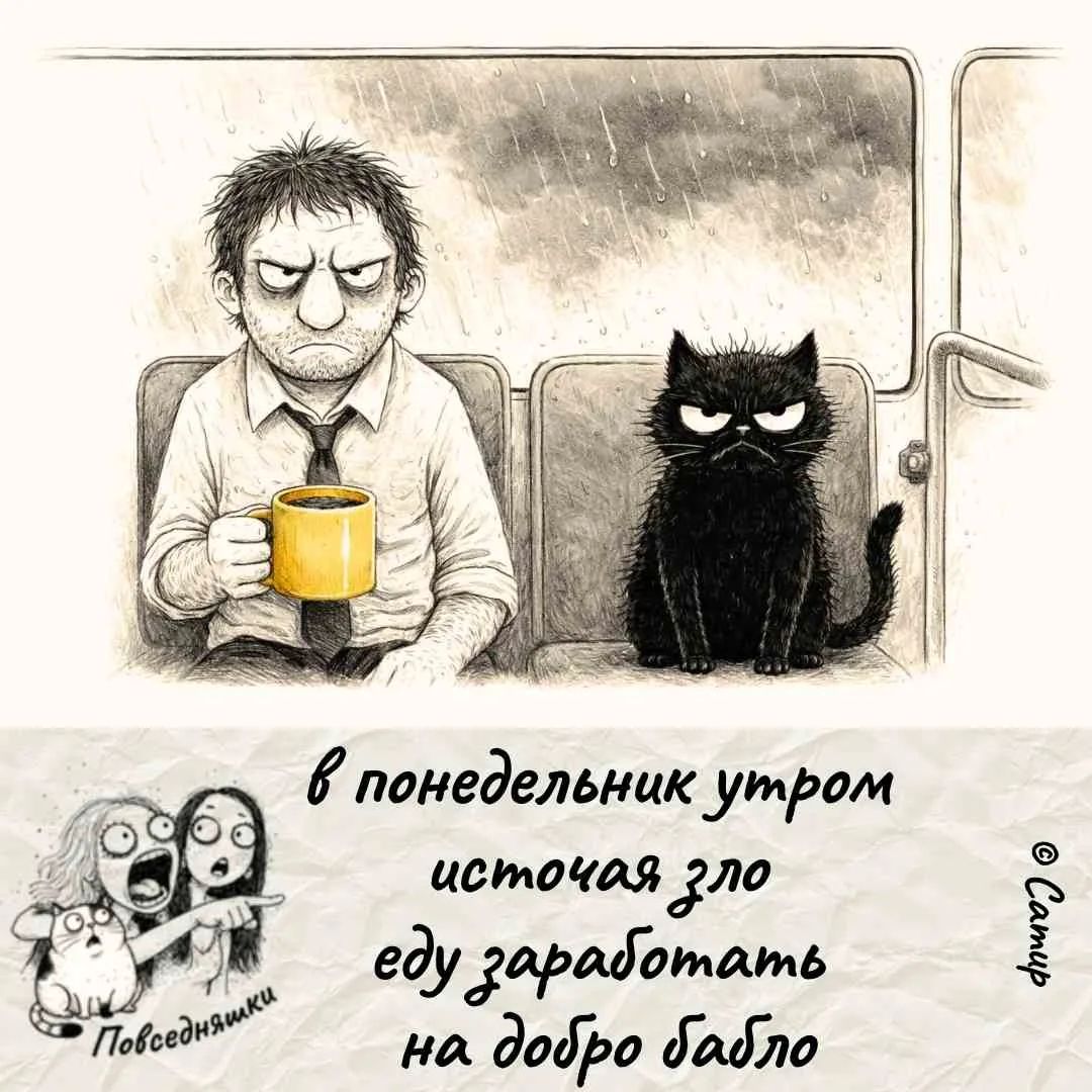 в понедельник утром истощая зло еду заработать на добро бабло