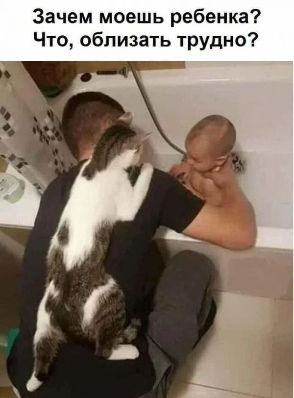 Зачем моешь ребенка? Что, облизать трудно?