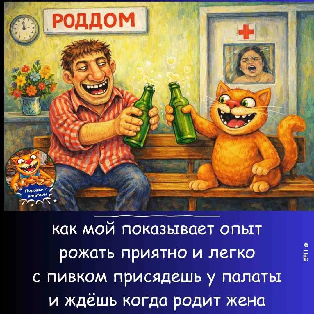 РОДДОМ Пирожки с котятами как мой показывает опыт рожать приятно и легко с пивком присядешь у палаты и ждёшь когда родит жена Лай