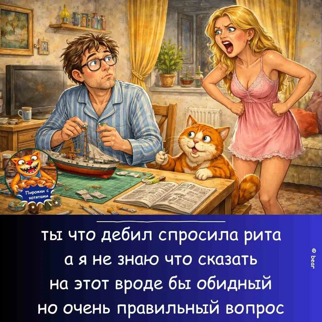Пирожки с котятами. Ты что, дебил? – спросила Рита. А я не знаю, что сказать на этот вроде бы обидный, но очень правильный вопрос.