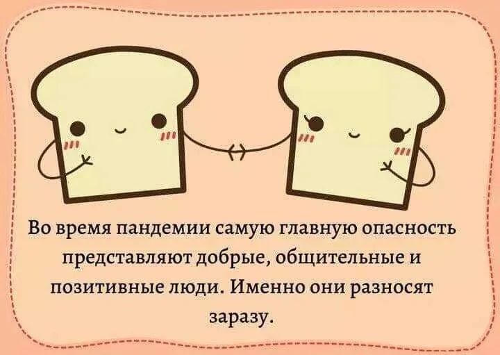 Во время пандемии самую главную опасность представляют добрые, общительные и позитивные люди. Именно они разносят заразу.