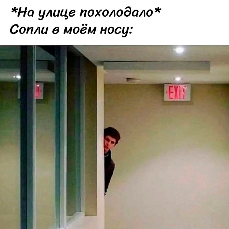 *На улице похолодало* Сопли в моём носу: