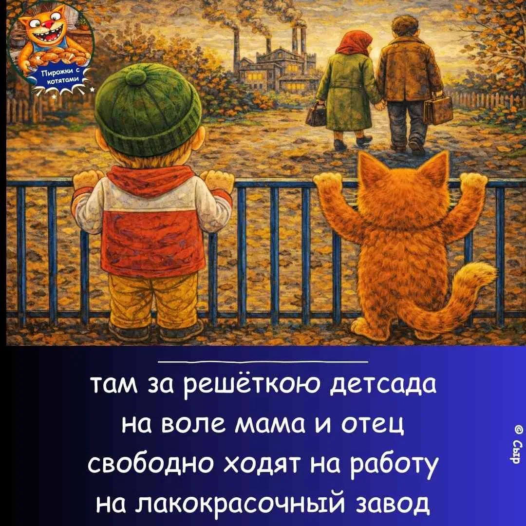 Пирожки с котятами там за решёткою детсада на воле мама и отец свободно ходят на работу на лакокрасочный завод @ Сыр