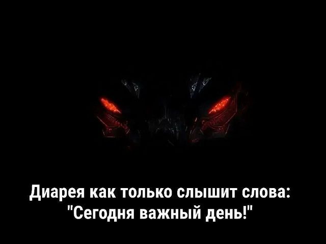 Диарея как только слышит слова: 