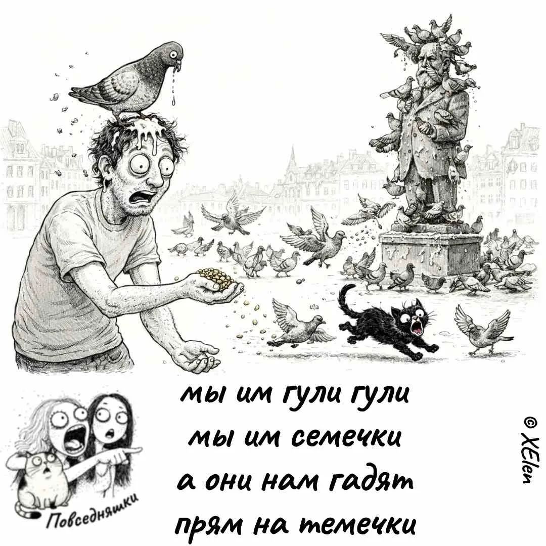 мы им гули гули мы им семечки а они нам гадят прям на темечки