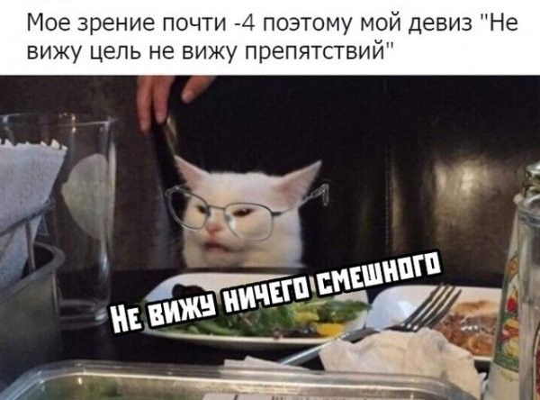 Мое зрение почти 71 поэтому мой девиз Не вижу цепь не вижу препятствий