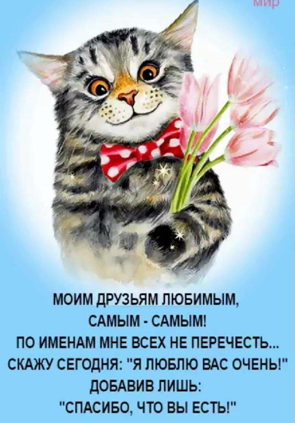 МОИМ дРУЗЬЯМ ЛЮБИМЫМ САМЫМ САМЫМ ПО ИМЕНАМ МНЕ ВСЕХ НЕ ПЕРЕЧЕСТЬ СКАЖУ СЕГОДНЯ Я ЛЮБЛЮ ВАС ОЧЕНЫ дОБАВИБ ПИШЬ СПАСИБО ЧТО ВЫ ЕСТЬ