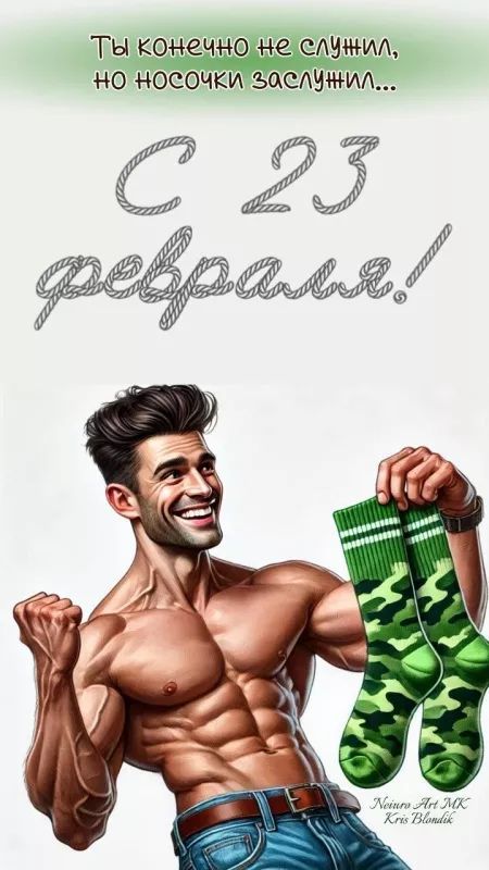 Ты конечно не слушал, но носочки заслушнил... С 23 февраля!