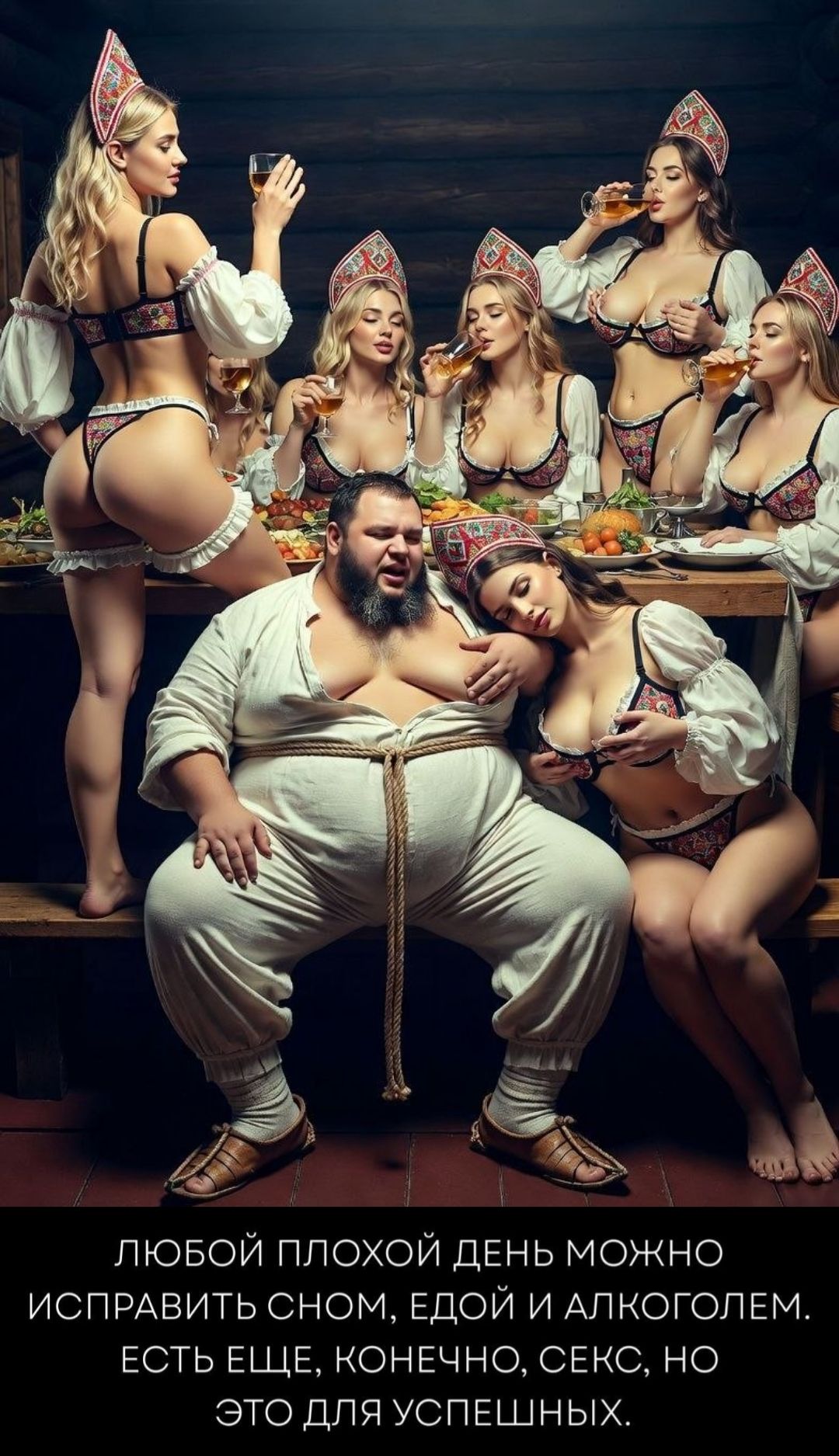 ЛЮБОЙ ПЛОХОЙ ДЕНЬ МОЖНО ИСПРАВИТЬ СНОМ, ЕДОЙ И АЛКОГОЛЕМ. ЕСТЬ ЕЩЕ, КОНЕЧНО, СЕКС, НО ЭТО ДЛЯ УСПЕШНЫХ.