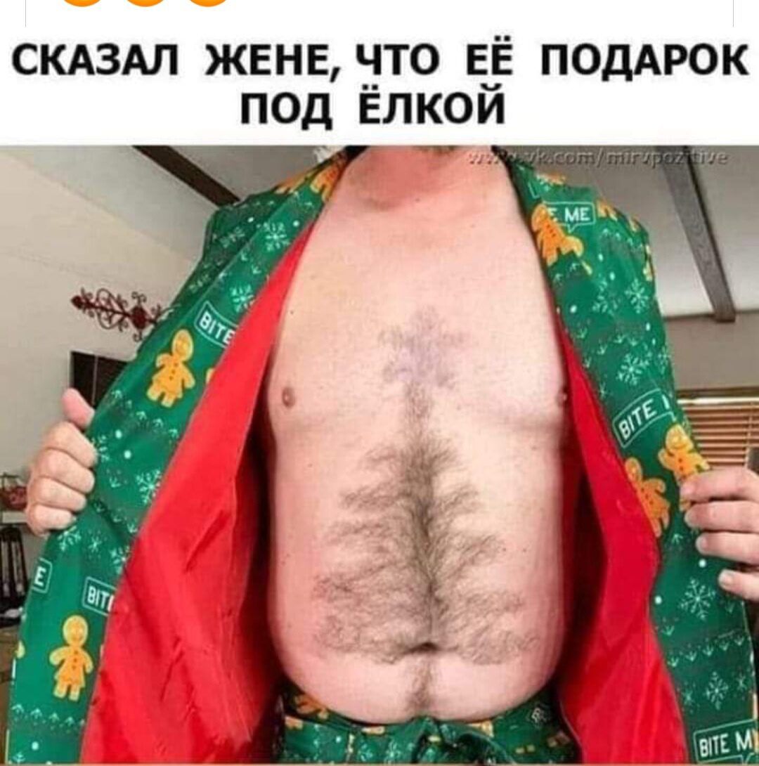 СКАЗАЛ ЖЕНЕ _ _Т0 Е_Ё ПОДАРОК ПОД ЕЛКОИ