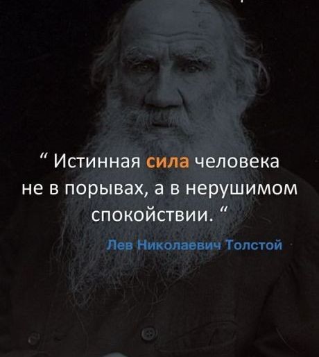 Истинная сила человека не в порывах а в нерушимом спокойствии Лев Николаевич Толстой