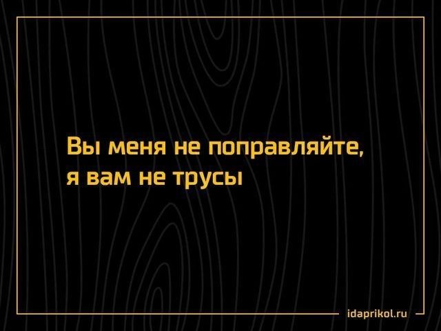 Вы меня не направляйте я вам не трусы шыш