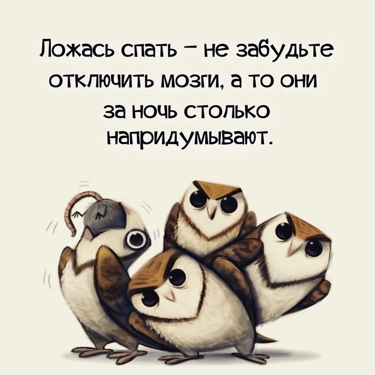 Пожась спать не забудьте откпюцить мозги а то они за ночь столько напридумывают