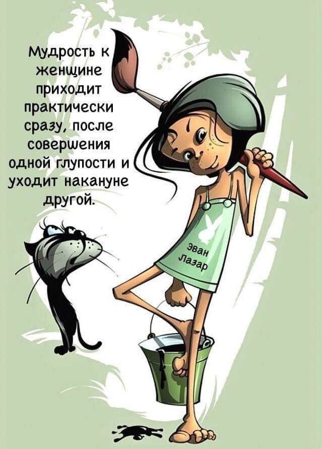 Мудрость женщине приходит практически сразу после совершения одной глупости и уходит накануне другой