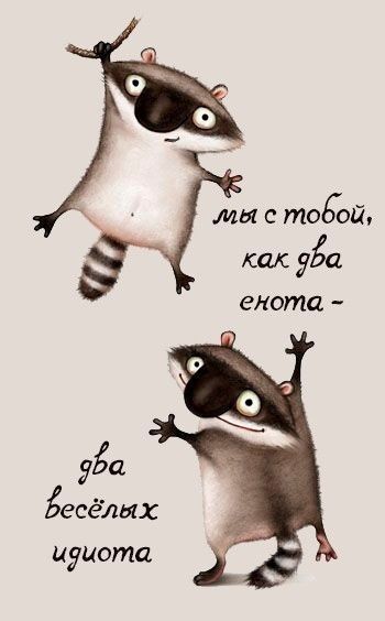 мы с тобой кал уЁа енота 350 Ёесёлых идиота