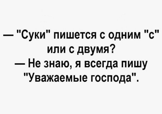Суки пишется с одним с или с двумя Не знаю я всегда пишу Уважаемые господа