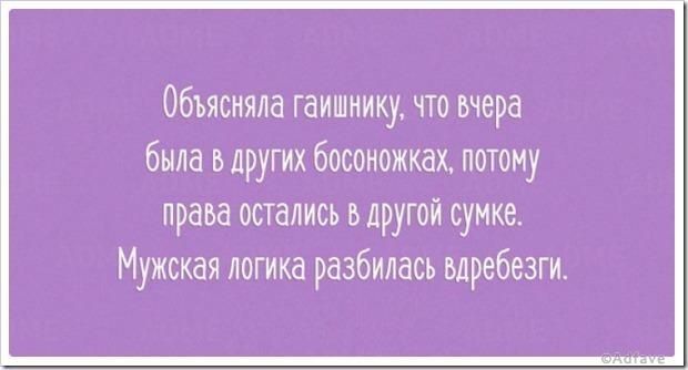 Объясняла гаишнику что вчера была вдругих босоножках потому праьа остались в другой сумке Мужская логика разбилась вдребезги