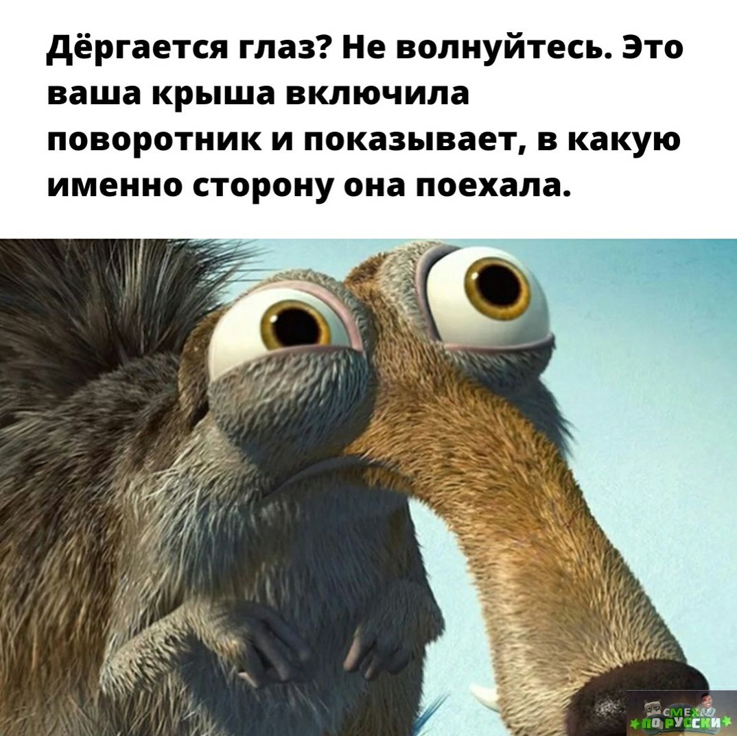 дёргается глаз Не волнуйтесь это ваша крыша включила поворотник и показывает в какую имение сторону оиа поехала