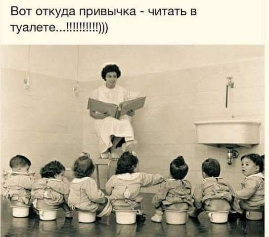 Вот откуда привычка читать в туалете