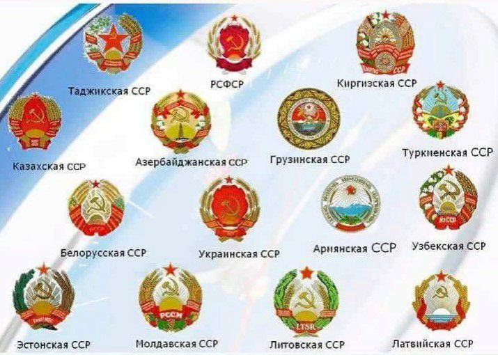 хссв РСФСР іі Киргизская ссг Туркменская ССР и ст Марбаймаискп сат Грузчиски ссв О велорісская ссг уши сср Армянская ССР Угбгкш ССР Эстисхц со Молдавская ССР литовская ССР птийскня ССР