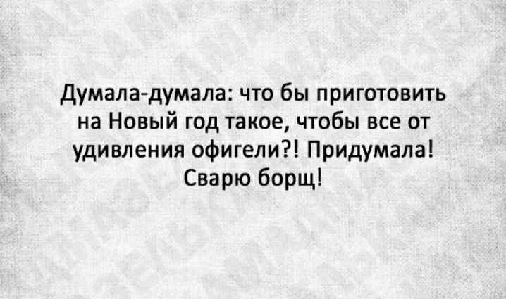 Думала думала что бы приготовить на Новый год такое чтобы все от удивления офигели Придумала Сварю борщ