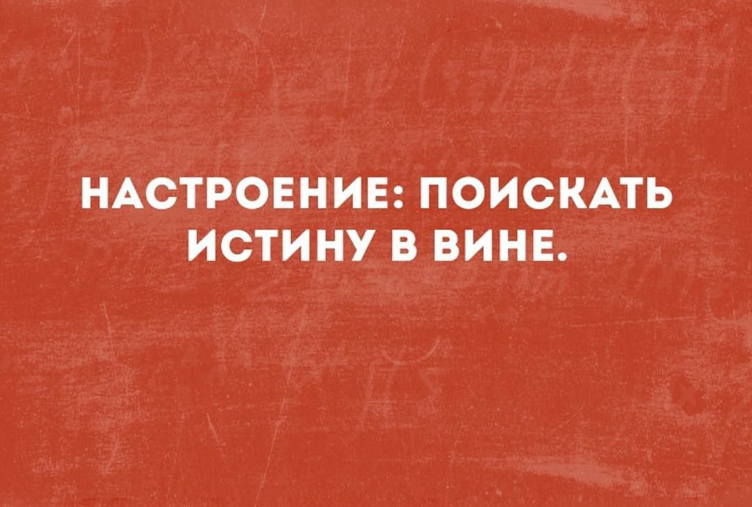 НАСТРОЕНИЕ ПОИСКАТЬ ИСТИНУ В ВИНЕ