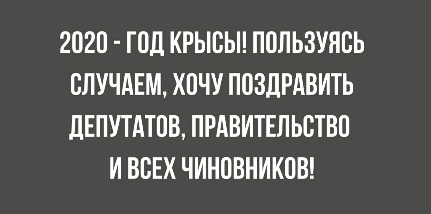 2020 ГОД КРЫСЫ ППЛЬЗУЯСЬ СЛУЧАЕМ ХОЧУ ПОЗДРАВИТЬ дЕПУТАТОВ ПРАВИТЕЛЬСТВО И ВСЕХ ЧИНОВНИКПВ