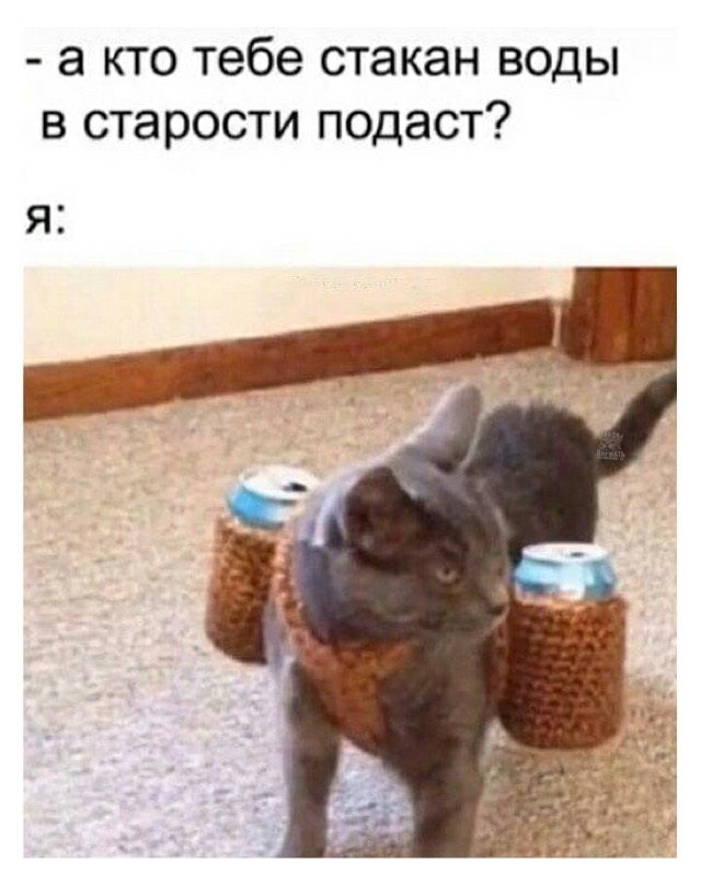 а кто тебе стакан воды в старости подаст Я