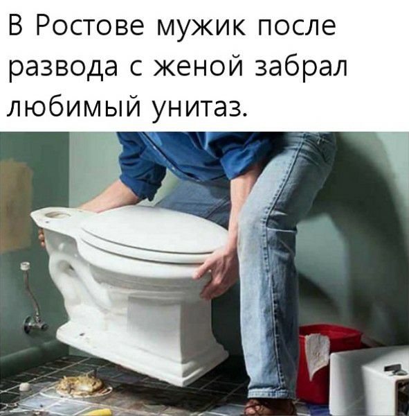 В Ростове мужик после развода с женой забрал любимый унитаз